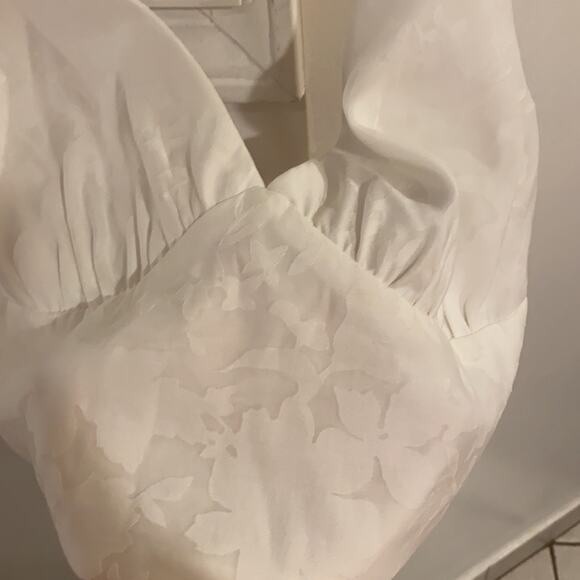 NWOT Aqua white floral Crop top size large - Picture 8 of 12